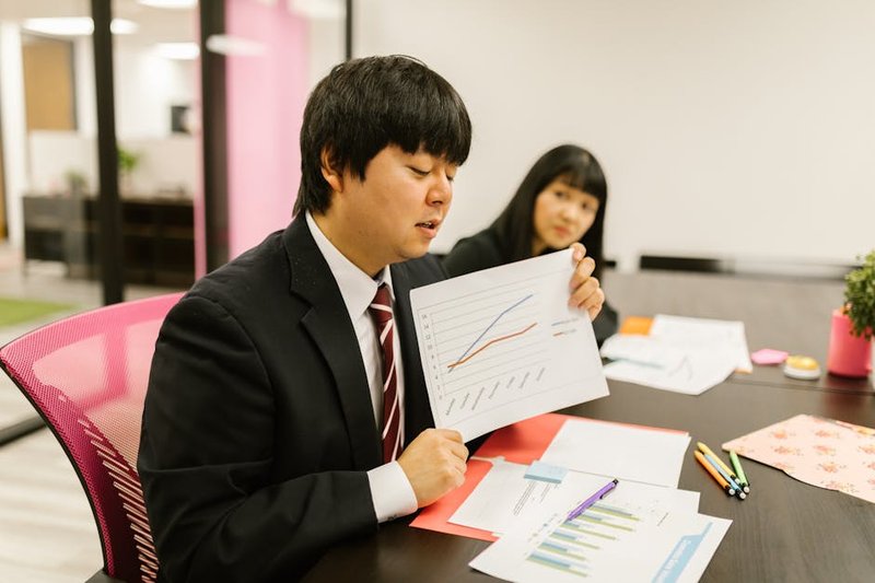 business owner analyzing seo data